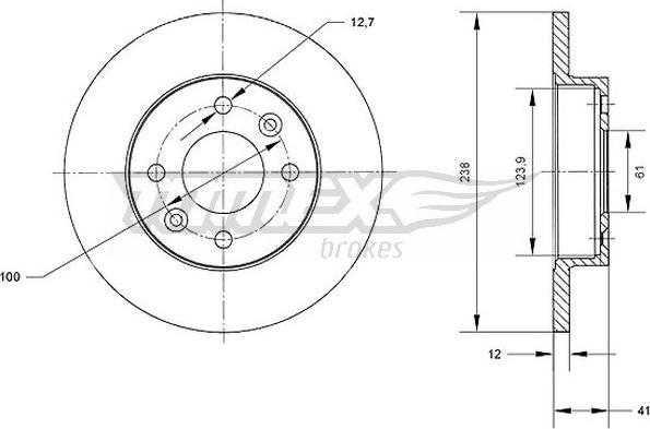 TOMEX brakes TX 70-36 - Discofreno autozon.pro