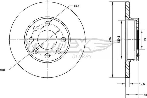 TOMEX brakes TX 70-28 - Discofreno autozon.pro