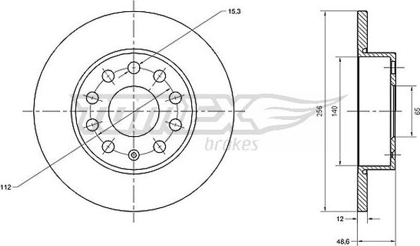 TOMEX brakes TX 70-79 - Discofreno autozon.pro