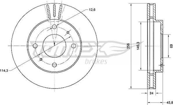 TOMEX brakes TX 70-74 - Discofreno autozon.pro