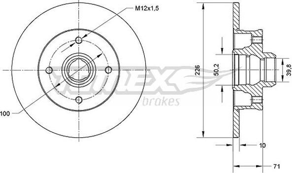 TOMEX brakes TX 70-71 - Discofreno autozon.pro