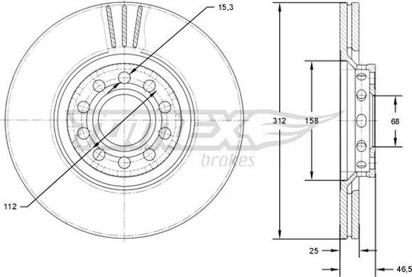 TOMEX brakes TX 71-97 - Discofreno autozon.pro