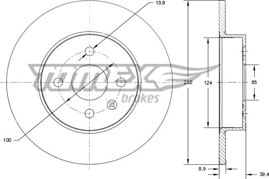 TOMEX brakes TX 71-63 - Discofreno autozon.pro