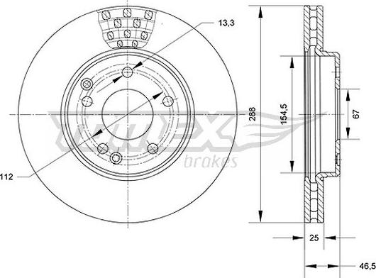 TOMEX brakes TX 71-06 - Discofreno autozon.pro