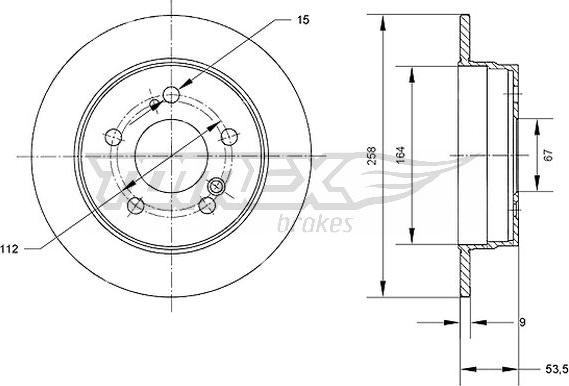 TOMEX brakes TX 71-01 - Discofreno autozon.pro