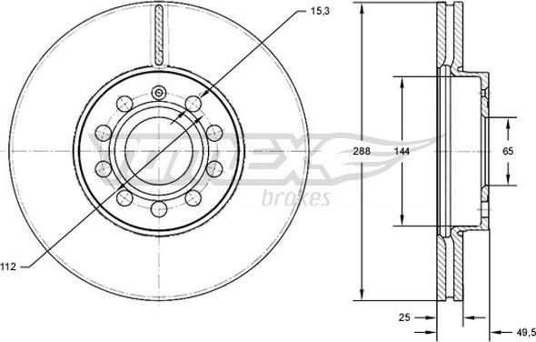 TOMEX brakes TX 71-31 - Discofreno autozon.pro