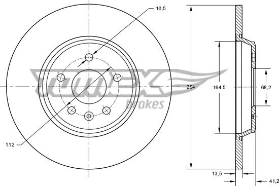 TOMEX brakes TX 73-90 - Discofreno autozon.pro