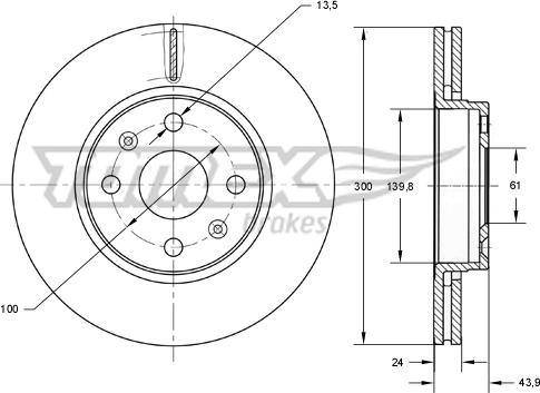 TOMEX brakes TX 73-50 - Discofreno autozon.pro