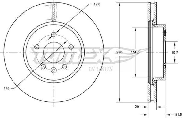 TOMEX brakes TX 73-69 - Discofreno autozon.pro