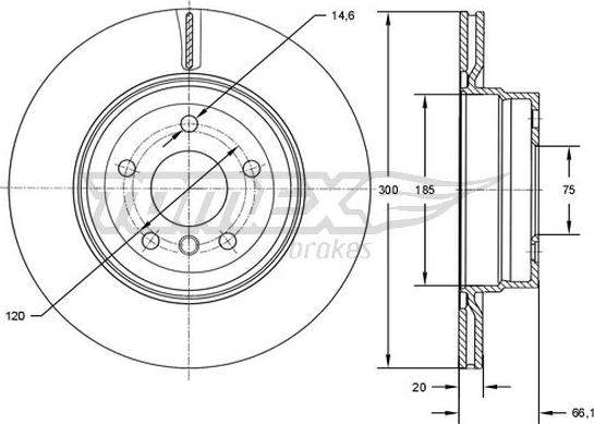 TOMEX brakes TX 73-00 - Discofreno autozon.pro