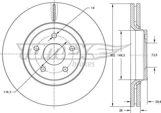 TOMEX brakes TX 73-80 - Discofreno autozon.pro