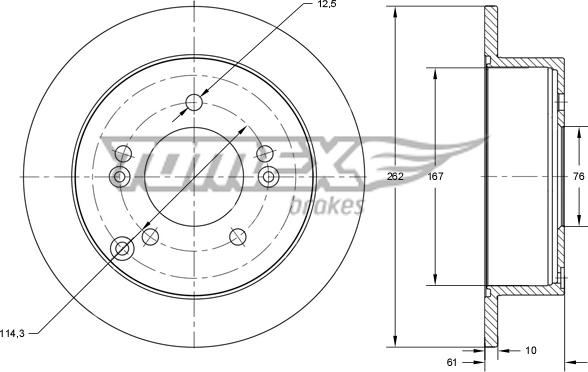 TOMEX brakes TX 73-36 - Discofreno autozon.pro