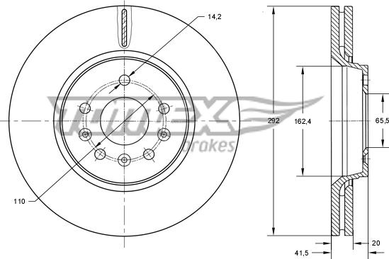 TOMEX brakes TX 73-79 - Discofreno autozon.pro