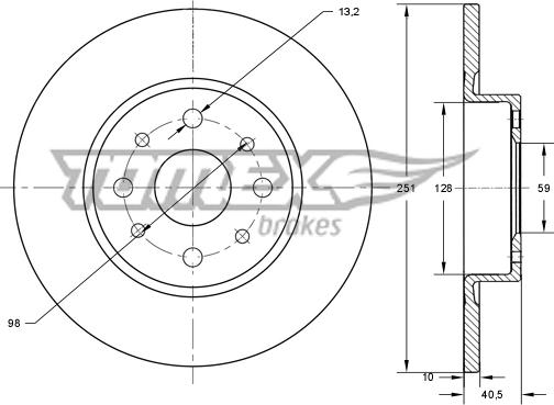 TOMEX brakes TX 73-75 - Discofreno autozon.pro