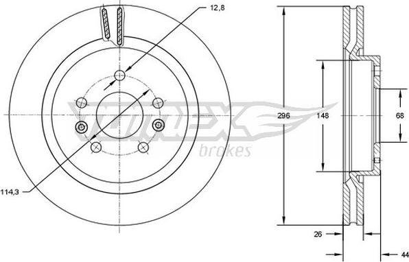 TOMEX brakes TX 72-99 - Discofreno autozon.pro