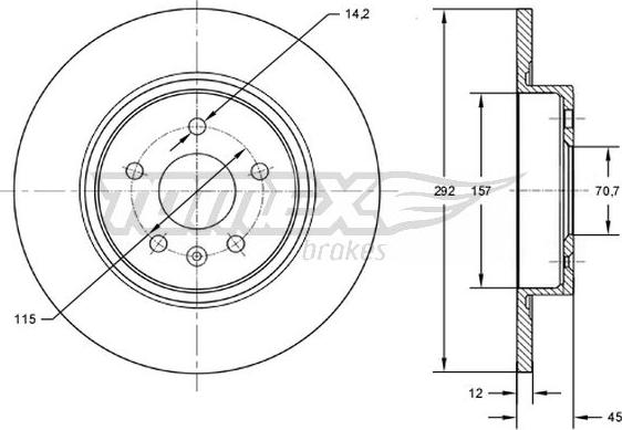 TOMEX brakes TX 72-59 - Discofreno autozon.pro