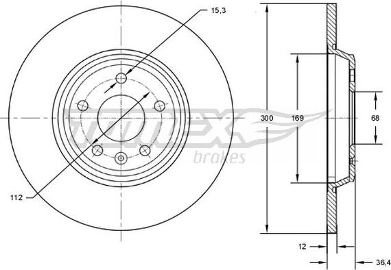 TOMEX brakes TX 72-50 - Discofreno autozon.pro