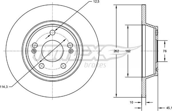 TOMEX brakes TX 72-58 - Discofreno autozon.pro