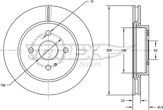 TOMEX brakes TX 72-66 - Discofreno autozon.pro