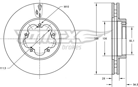 TOMEX brakes TX 72-13 - Discofreno autozon.pro