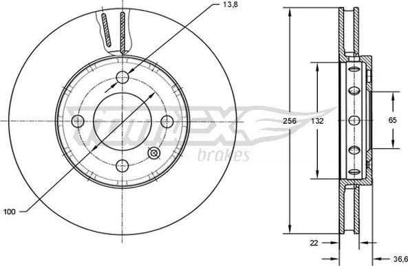 TOMEX brakes TX 72-87 - Discofreno autozon.pro