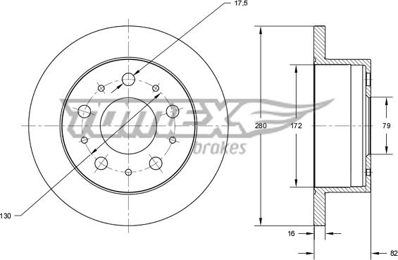 TOMEX brakes TX 72-35 - Discofreno autozon.pro