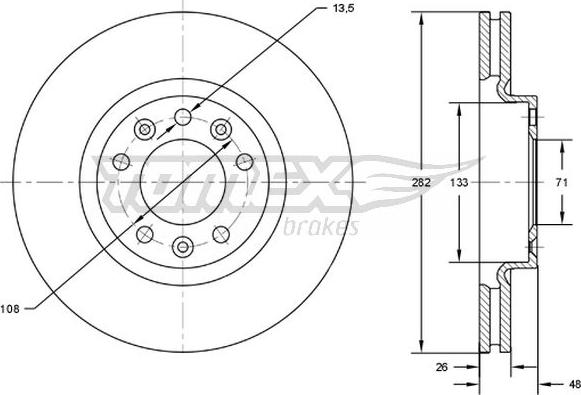 TOMEX brakes TX 72-24 - Discofreno autozon.pro