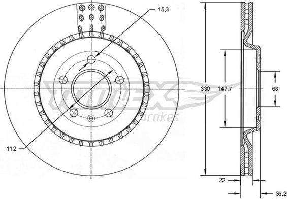 TOMEX brakes TX 72-79 - Discofreno autozon.pro