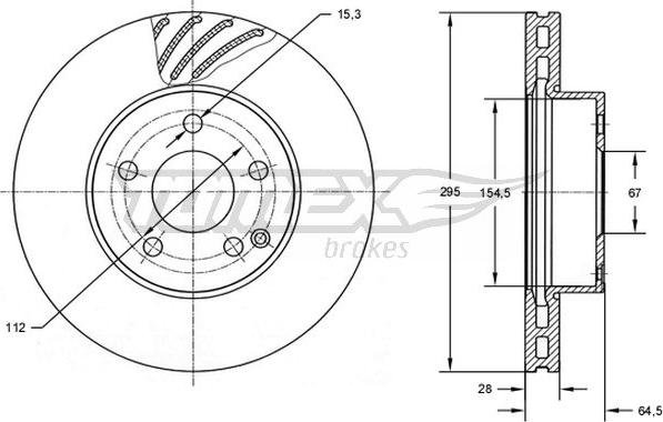 TOMEX brakes TX 72-76 - Discofreno autozon.pro