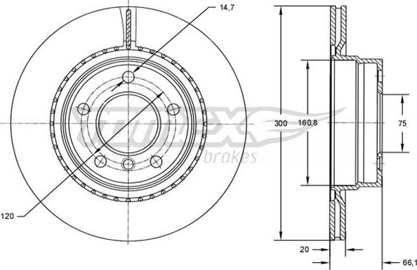 TOMEX brakes TX 72-72 - Discofreno autozon.pro