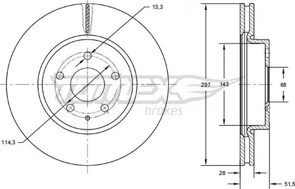 TOMEX brakes TX 72-77 - Discofreno autozon.pro