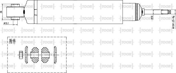 TOOR SG53650 - Ammortizzatore autozon.pro