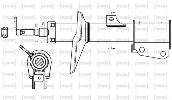 TOOR SG14351 - Ammortizzatore autozon.pro