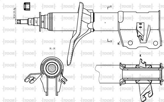 TOOR SG15511 - Ammortizzatore autozon.pro