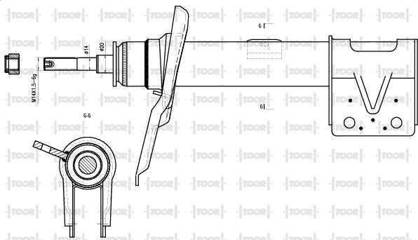 TOOR SG15160 - Ammortizzatore autozon.pro