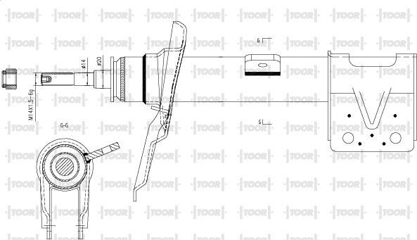 TOOR SG15161 - Ammortizzatore autozon.pro