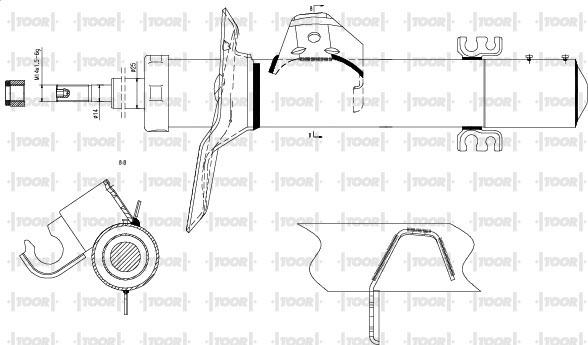 TOOR SG15110 - Ammortizzatore autozon.pro