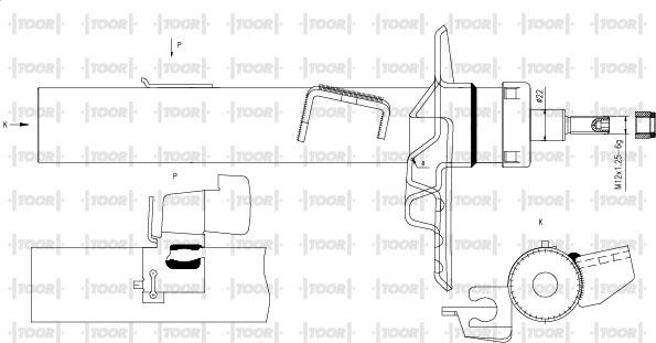 TOOR SG15270 - Ammortizzatore autozon.pro