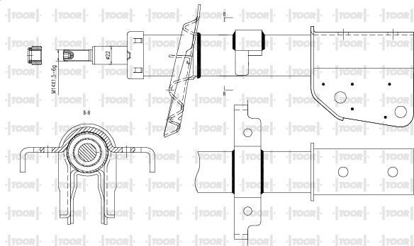 TOOR SG16650 - Ammortizzatore autozon.pro