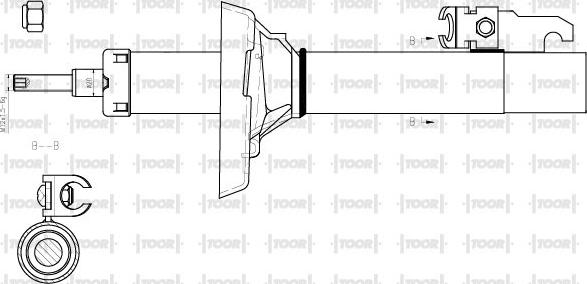 TOOR SG16080 - Ammortizzatore autozon.pro