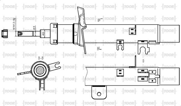 TOOR SG10520 - Ammortizzatore autozon.pro