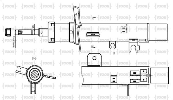 TOOR SG10521 - Ammortizzatore autozon.pro