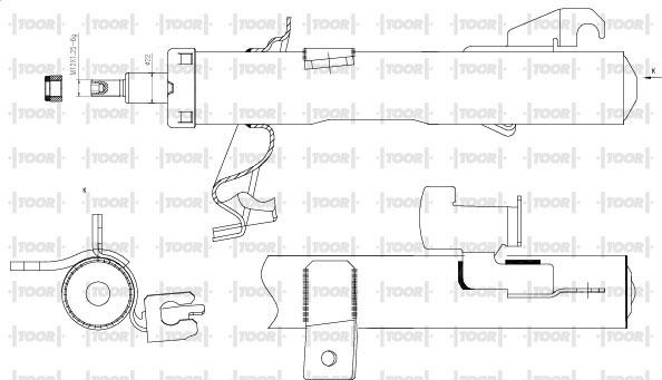 TOOR SG11591 - Ammortizzatore autozon.pro