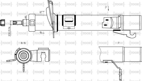 TOOR SG11541 - Ammortizzatore autozon.pro