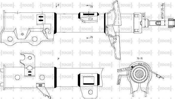 TOOR SG11510 - Ammortizzatore autozon.pro