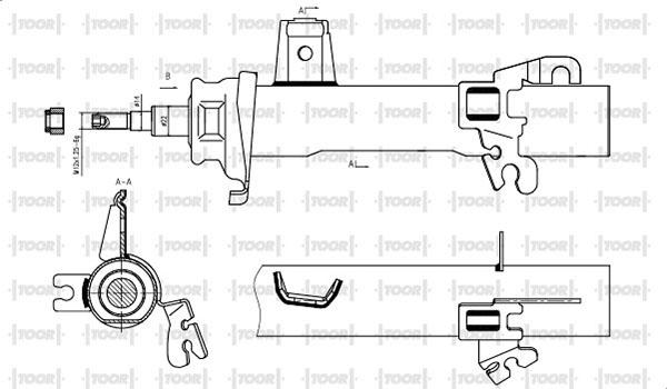 TOOR SG11601 - Ammortizzatore autozon.pro