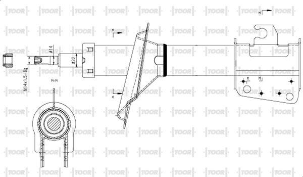 TOOR SG11840 - Ammortizzatore autozon.pro