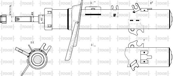 TOOR SG11330 - Ammortizzatore autozon.pro