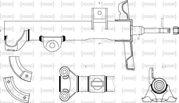 TOOR SG12130 - Ammortizzatore autozon.pro