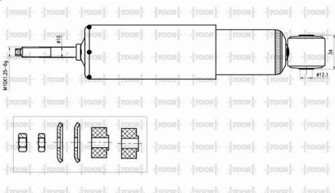 TOOR SG12300 - Ammortizzatore autozon.pro